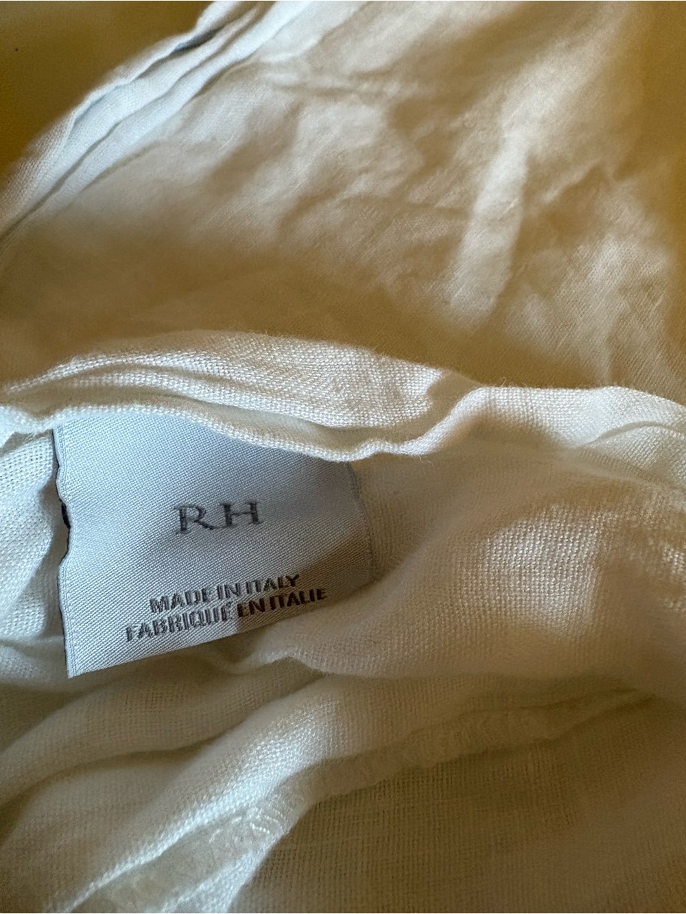 Restoration Hardware Italian Hotel Navy linen shams for king set of two cover
